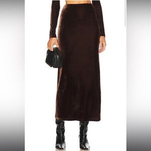 House of Harlow 1960 Maxi Skirt in Chocolate Brown in Size Small